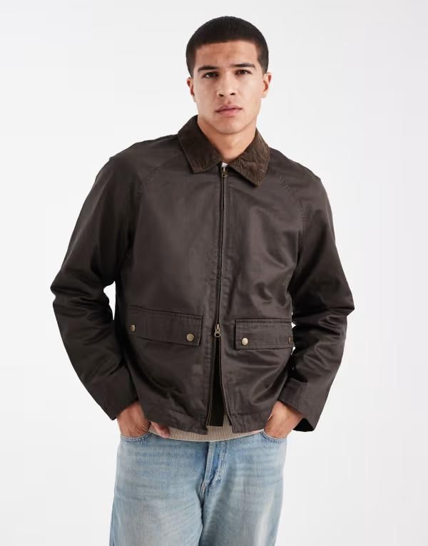 ジャック アンド ジョーンズ メンズ アウター ジャケット・ブルゾン Jack Jones wax jacket Wren ブラウン