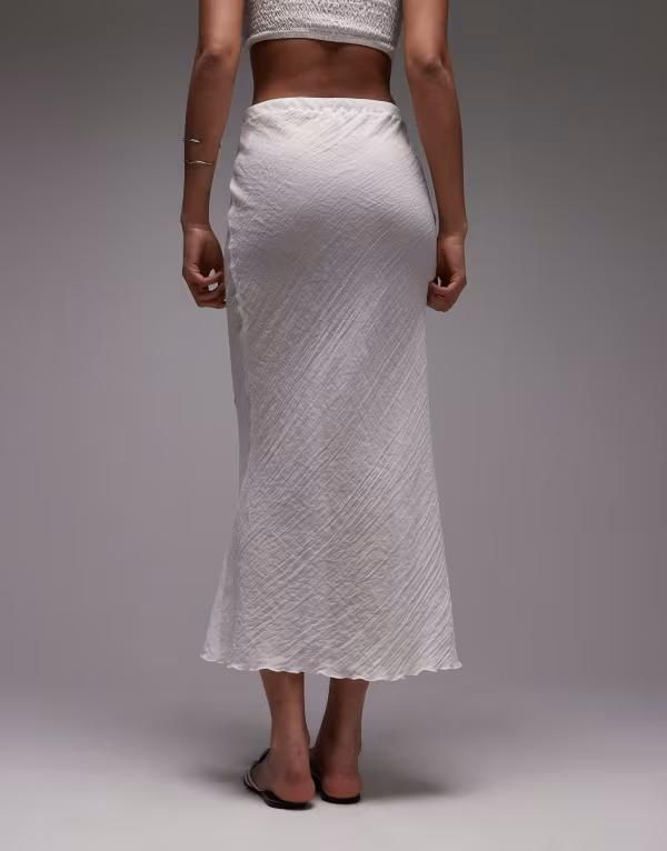 エモリー パーカー レディース ボトムス スカート ミディ スパンコール Emory Park sequin applique midi skirt part of a set WHITE ホワイト