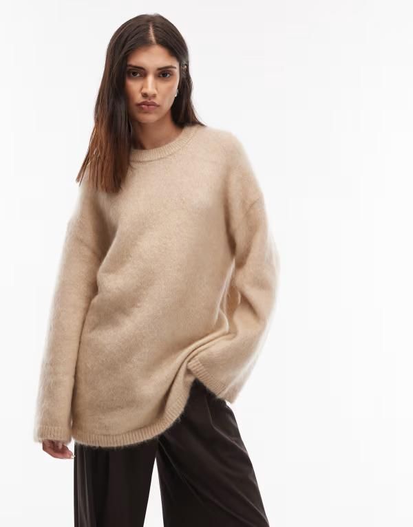 アンドアザーストーリーズ レディース アウター ニット・セーター ウール セーター Other Stories mohair wool blend oversized sweater BEIGE ベージュ