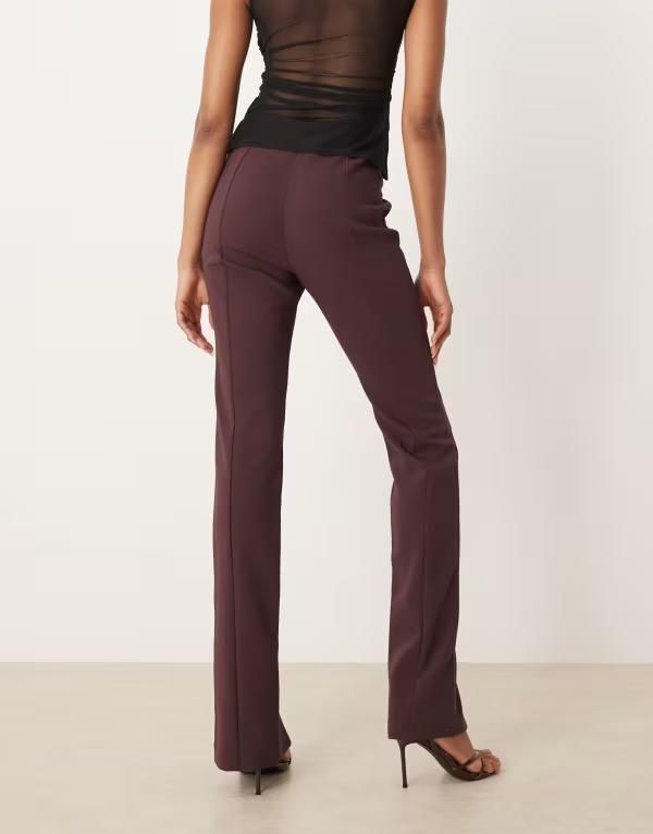エイソス レディース ボトムス カジュアルパンツ パンツ トール ASOS DESIGN Tall tailored skinny pants with zip front detail Brown ブラウン エイソス レディース ボトムス カジュアルパンツ パンツ トール ASOS DESIGN Tall tailored skinny pants with zip front detail Brown ブラウン