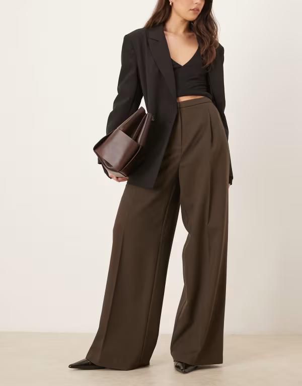 マンゴ レディース ボトムス カジュアルパンツ Mango seam frontailored pants Khaki カーキ