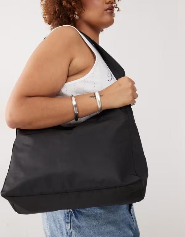 ウィークデイ レディース バッグ ハンドバッグ Weekday Carry oversized shoulder bag Black ブラック