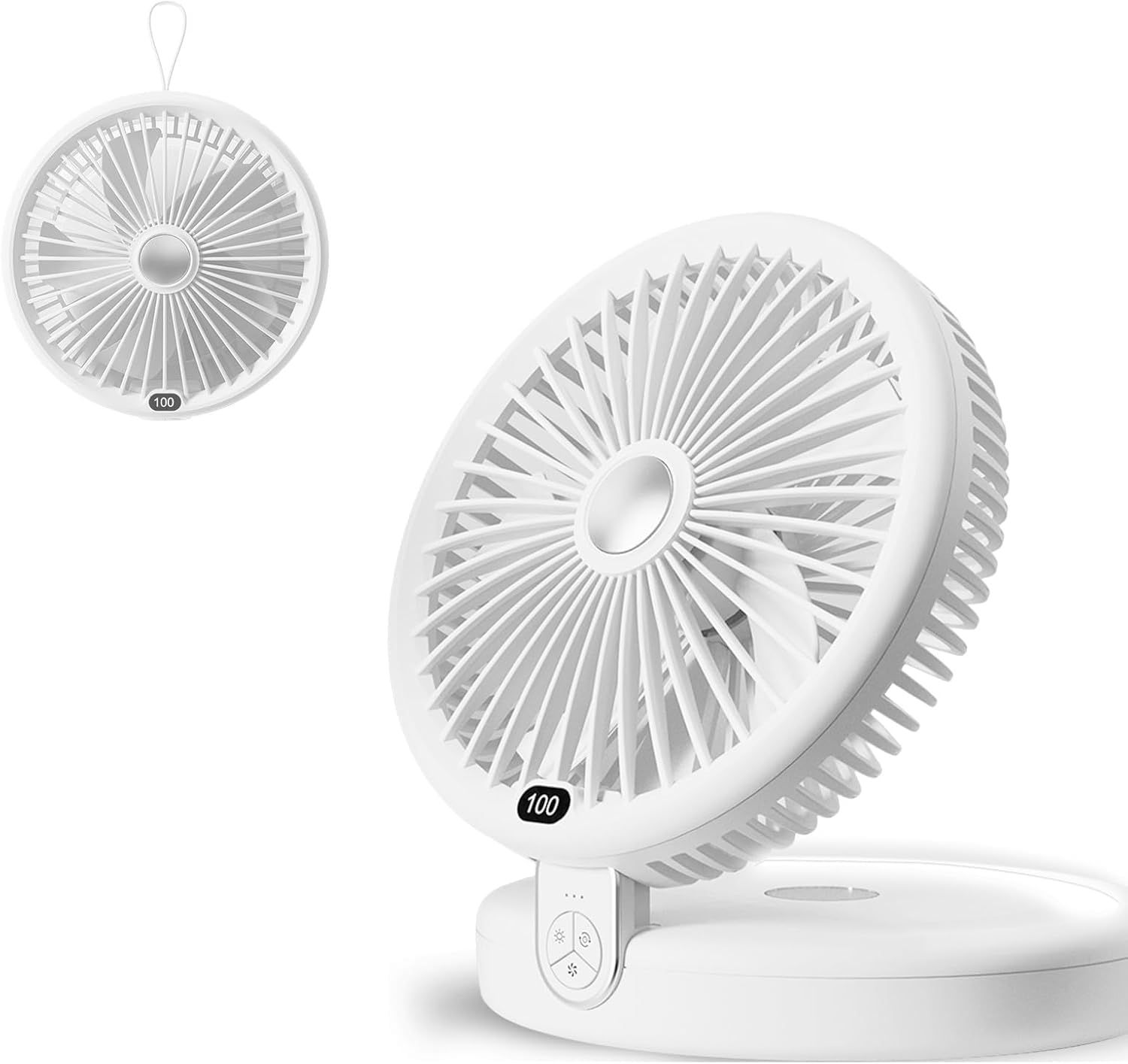 サーキュレーター DCモーター搭載 静音23dB 6段階風量・3D首振り 壁掛け/卓上/吊り下げ Type-C充電式 一台多役 アウトドア/部屋干し/梅雨除湿/衣類乾燥/タイマー&ナイトライト付き 上下角度調節 洗える?省エネ ファン 長時間 13a11cf5