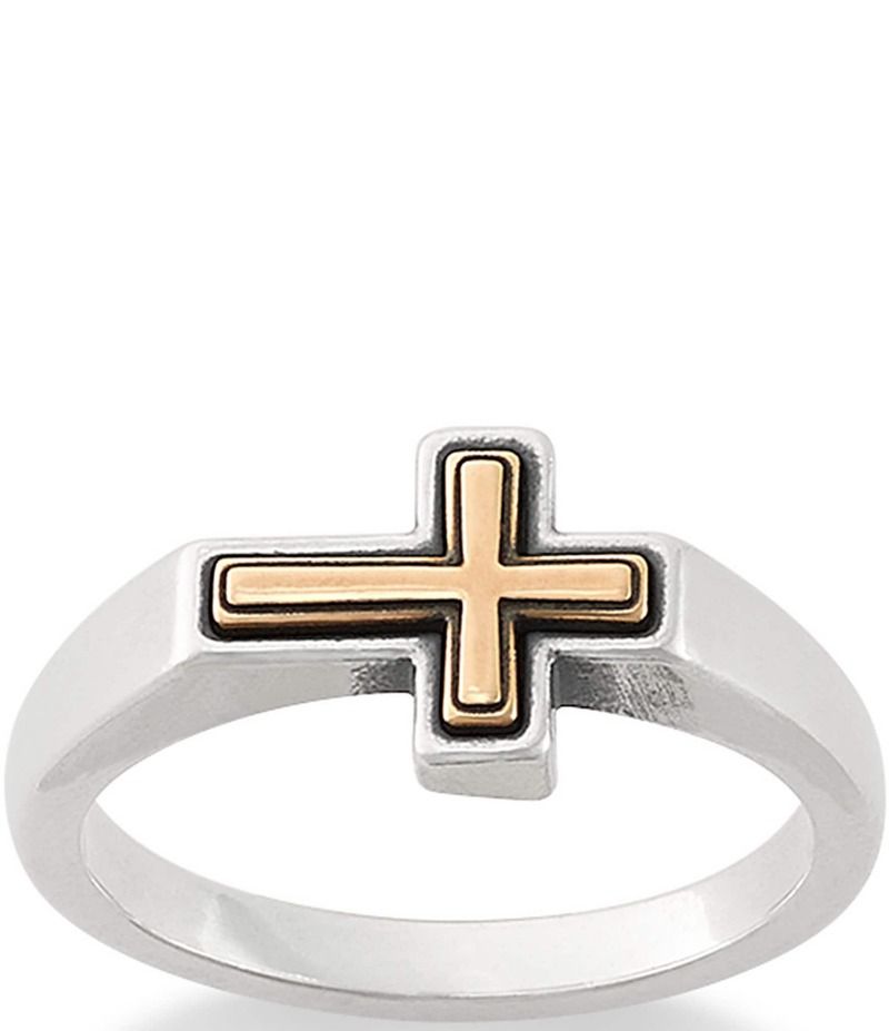 ジェームズ エイヴリー レディース アクセサリー 指輪 James Avery Framed Horizon Cross Band Ring Sterling SilverBronze シルバー