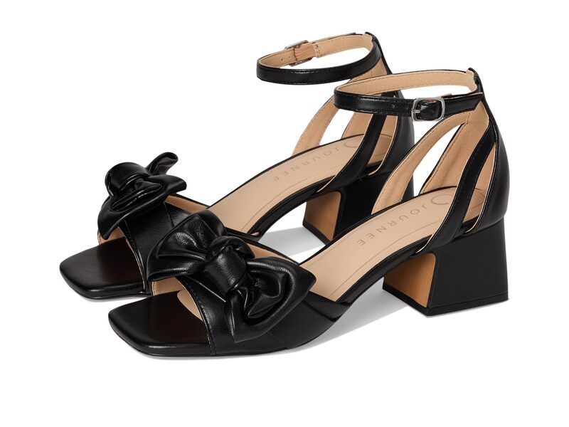 ジュルネ コレクション レディース シューズ サンダル Journee Collection Zevi Black PU ブラック