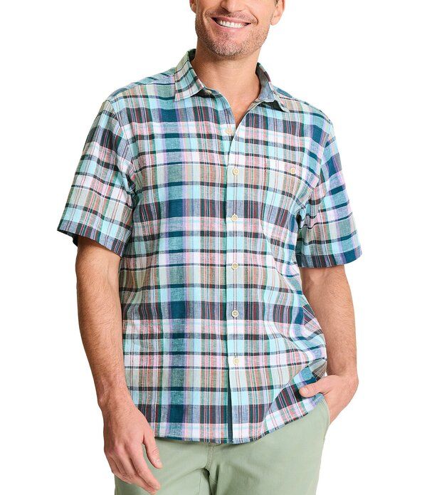トッミーバハマ メンズ トップス シャツ トール Tommy Bahama Big Tall Barbados Breeze Tavira Check Short Sleeve Woven Shirt Rococo Blue ブルー