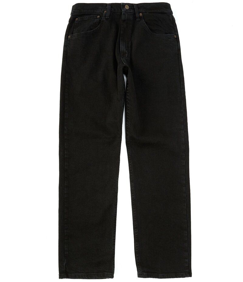 ラングラー メンズ ボトムス デニムパンツ ジーンズ WranglerR Relaxed Straight Fit Flex Jeans Black ブラック