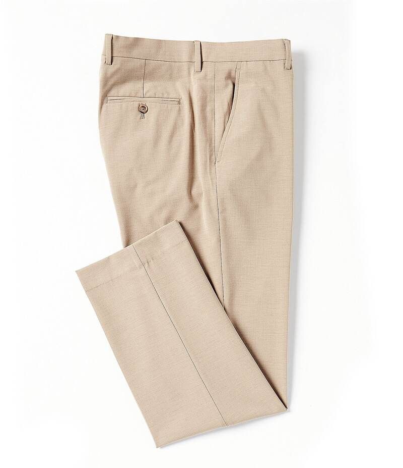 ペリーエリス メンズ ボトムス カジュアルパンツ パンツ Perry Ellis Premium Tailored Flat Front Dress Pants Khaki カーキ