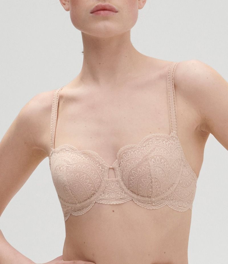 シモーヌペレール レディース アンダーウェア ブラジャー Simone Perele Karma Demi Cup Bra Peau Rose