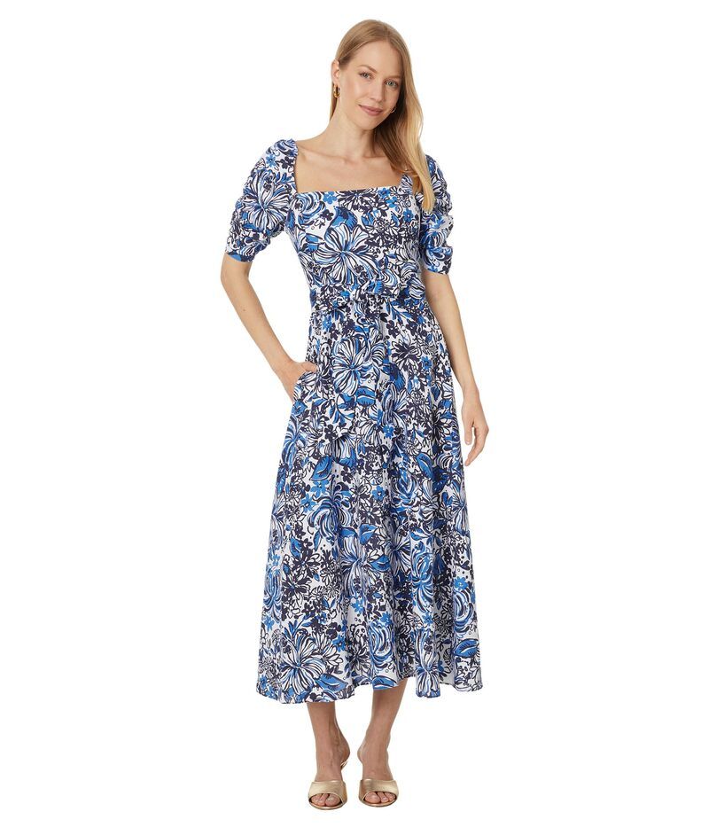 リリーピュリッツァー レディース トップス ワンピース リネン Lilly Pulitzer Mylie Short Sleeve Linen Low Tide Navy Pandarama ネイビー