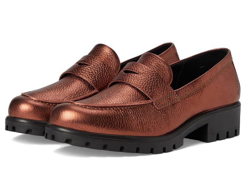 エコー レディース シューズ スリッポン・ローファー ECCO Modtray Penny Loafer Bronze Antique