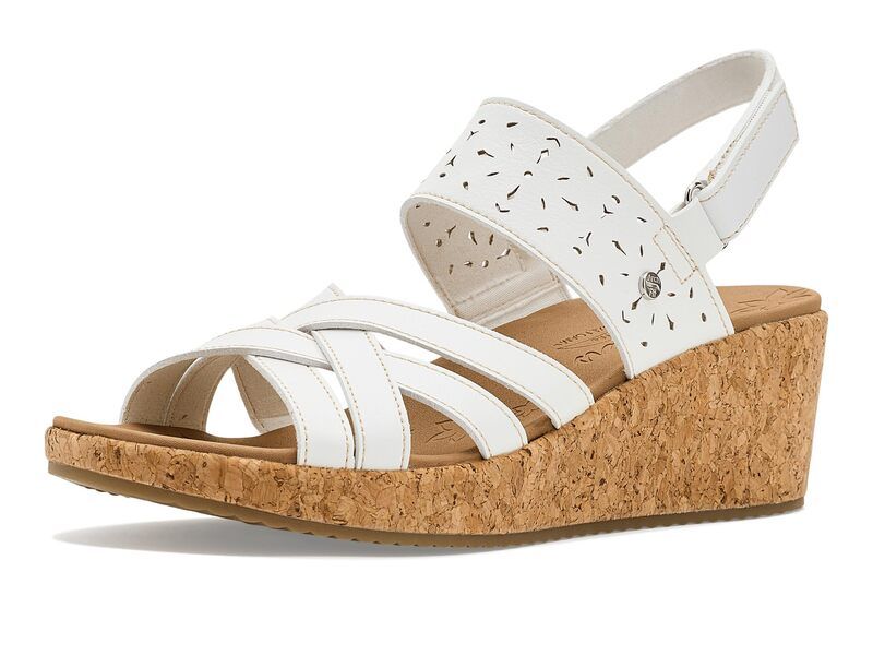 スケッチャーズ レディース シューズ ヒール SKECHERS Arch Fit Beverlee 20 Natural Era White ホワイト