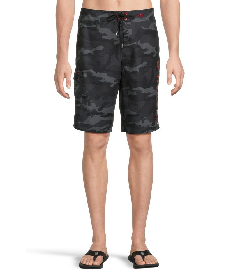 オニール メンズ 水着 ハーフパンツ・ショーツ プリント ショートパンツ ONeill Santa Cruz Printed Boardshorts Black Camo ブラック