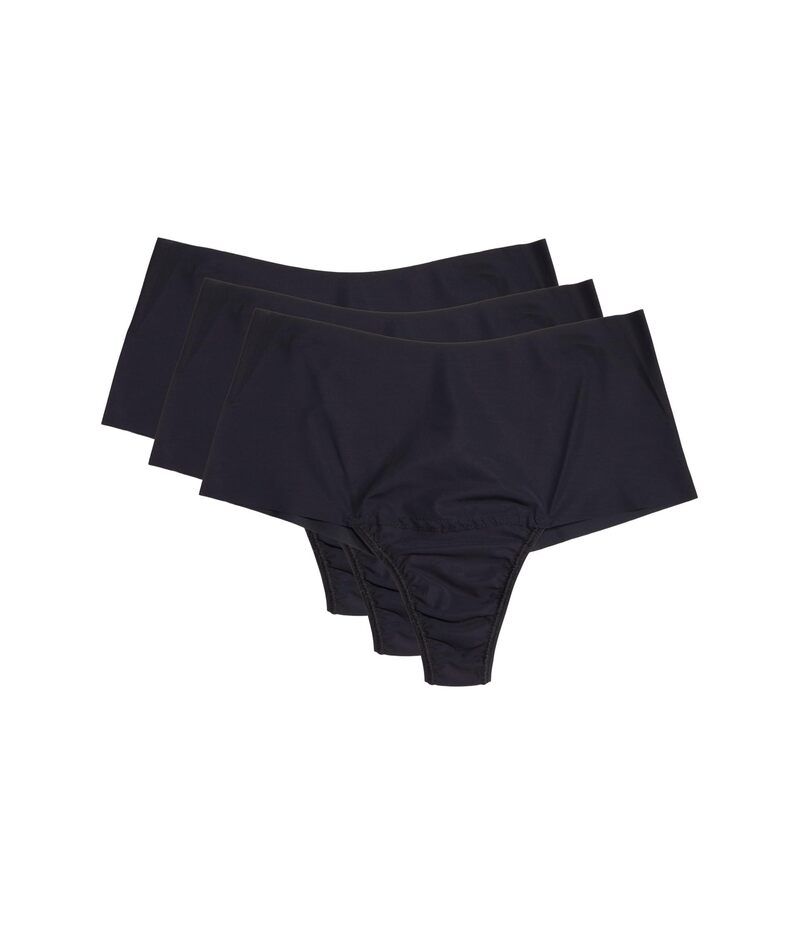 ハンキーパンキー レディース アンダーウェア パンツ Hanky Panky Breathe HiRise Thong 3Pack BlackBlackBla ブラック