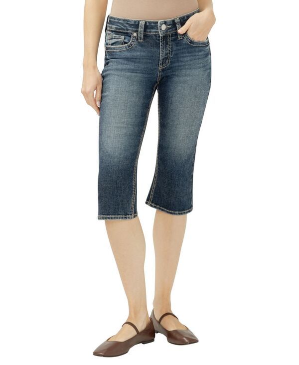 シルバー ジーンズ レディース ボトムス デニムパンツ キャップ Silver Jeans Co Womensuki MidRise Capri Jeans Blanche