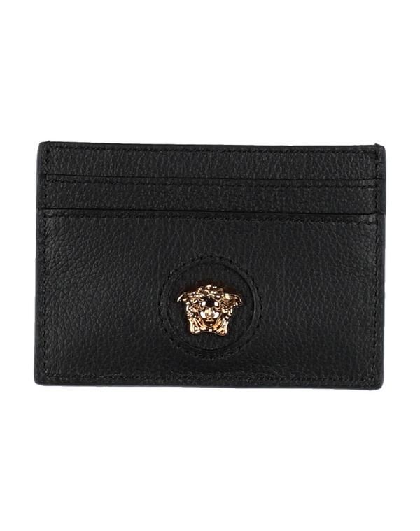 ヴェルサーチ レディース レザー小物 カードケース VERSACE カードケース Black ブラック
