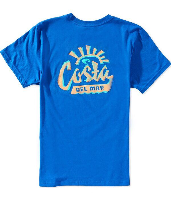 コスタ メンズ トップス シャツ Costa Sunshine Short Sleeve TShirt Channel Blue ブルー