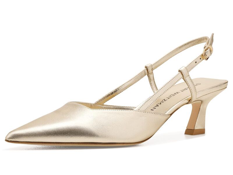 スチュアート ワイツマン レディース シューズ ヒール Stuart Weitzman Vinnie 50 Slingback Light Gold ゴールド