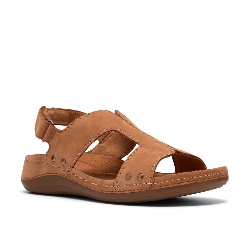 クラークス レディース シューズ サンダル Clarks Cecily Sun Tanubuck タン