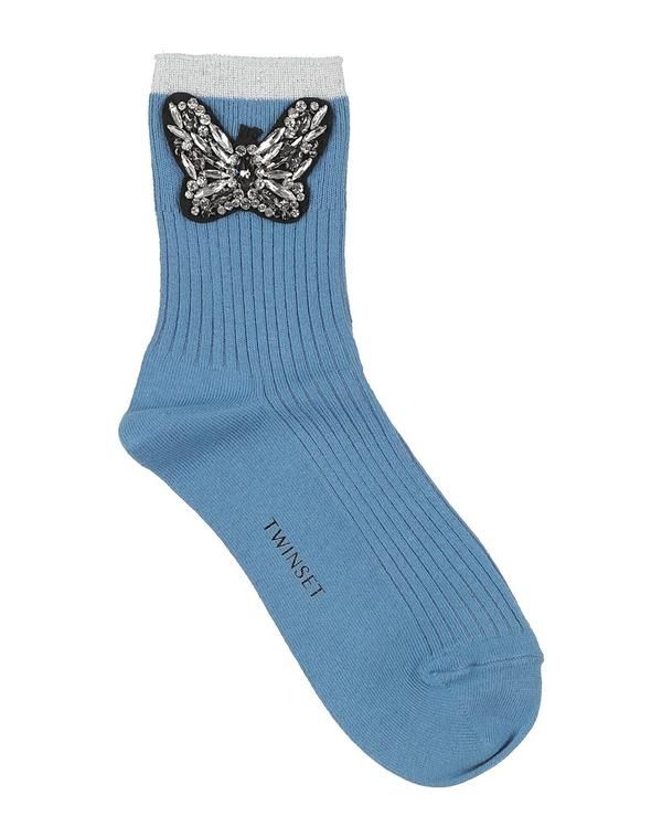 ツインセット レディース アンダーウェア 靴下 TWINSET ストッキング＆ソックス Blue Gray グレー