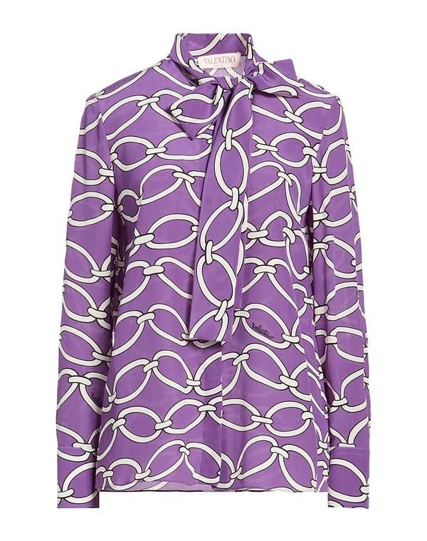 ヴァレンティノ レディース トップス シャツ VALENTINO GARAVANI シルクシャツ＆ブラウス Purple パープル