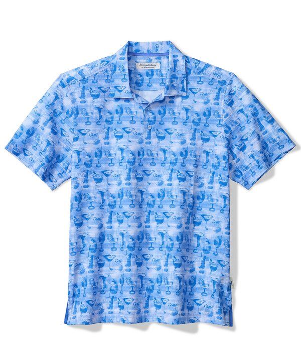 トッミーバハマ メンズ トップス シャツ Tommy Bahama Coast Fizz Impressionshort Sleeve Polo Shirt Glacier Blue ブルー