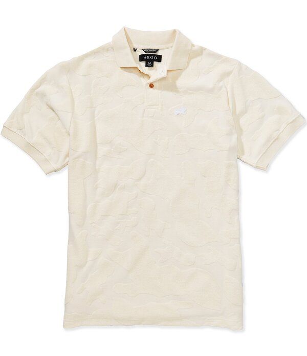 アクー メンズ トップス シャツ AKOO Connect Jacquard Short Sleeve Standard Fit Polo Shirt Whisper White ホワイト 19,586円