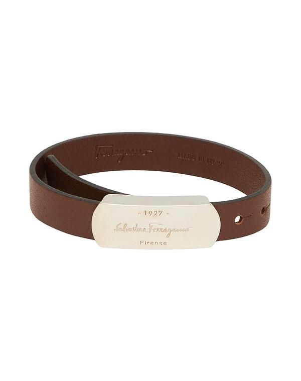 フェラガモ メンズ アクセサリー ブレスレット・バングル・アンクレット FERRAGAMO Dark Brown ブラウン 32,370円