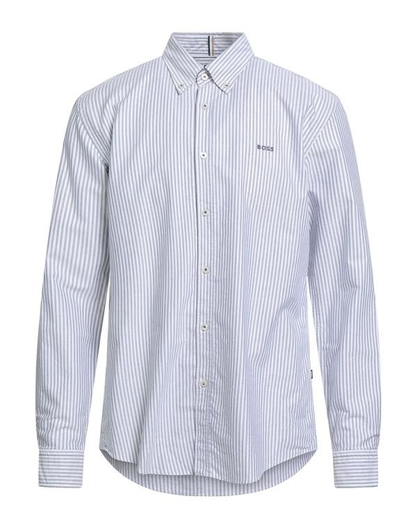 ボス メンズ トップス シャツ BOSS Blue Gray グレー