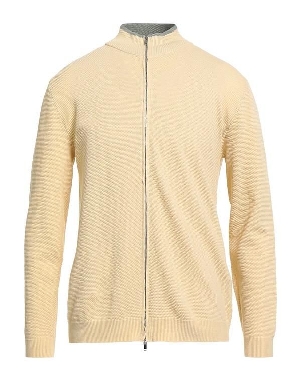 ダニエル フィエゾリ メンズ アウター カーディガン ファスナー付きニット DANIELE FIESOLI Beige ベージュ