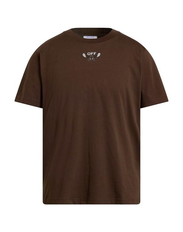 オフホワイト メンズ トップス Tシャツ OFFWHITE Chocolate Brown ブラウン