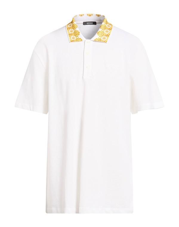 ヴェルサーチ メンズ トップス ポロシャツ VERSACE White ホワイト