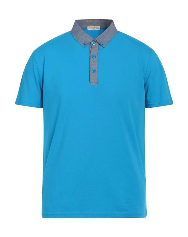 カシミアカンパニー メンズ トップス ポロシャツ CASHMERE COMPANY Azure Blue ブルー