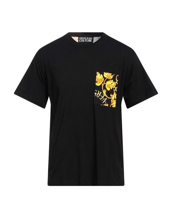 ヴェルサーチ メンズ トップス Tシャツ VERSACE JEANS COUTURE Black ブラック