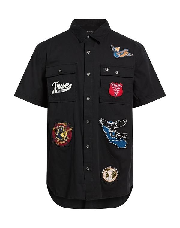 トゥルーレリジョン メンズ トップス シャツ TRUE RELIGION Black ブラック