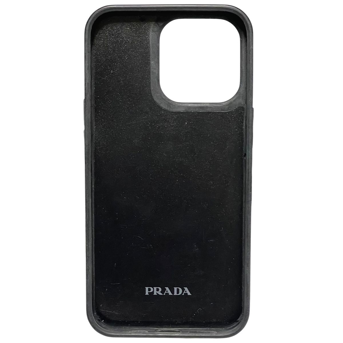 中古C】PRADA iPhone 13 PRO サフィアーノ 黒 - メルカリ