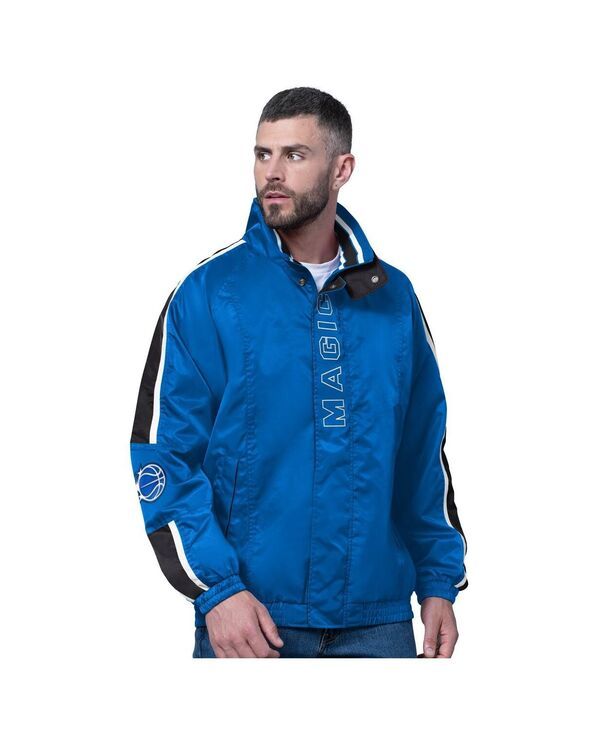 スターター メンズ アウター ジャケット・ブルゾン Starter Mens Blue Orlando Magic Freestyle Lightweight FullZip Jacket Blue Black ブラック