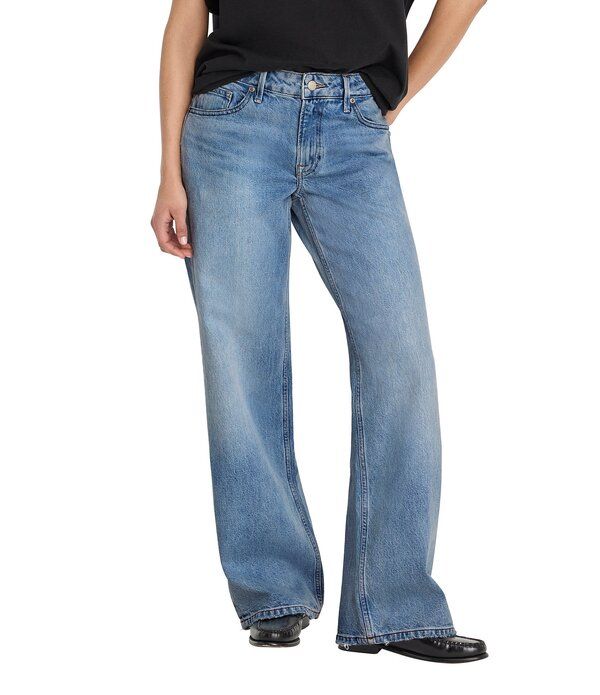 グッドアメリカン レディース ボトムス デニムパンツ ワイドレッグ ヴィンテージ ローライズ ジーンズ Good American Vintage Low Rise Loose Wide Leg Denim Jeans Indigo1224 デニム