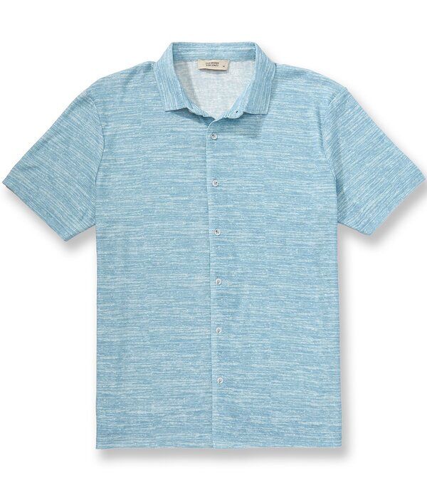ビスコッティ メンズ トップス シャツ Visconti Melange Short Sleeve Woven Shirt Sky