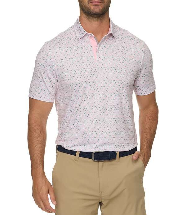 フラッグ アンド アンセム メンズ トップス シャツ プリント Flag and Anthem Short Sleeve MVPrinted Polo Shirt Pink Combo ピンク