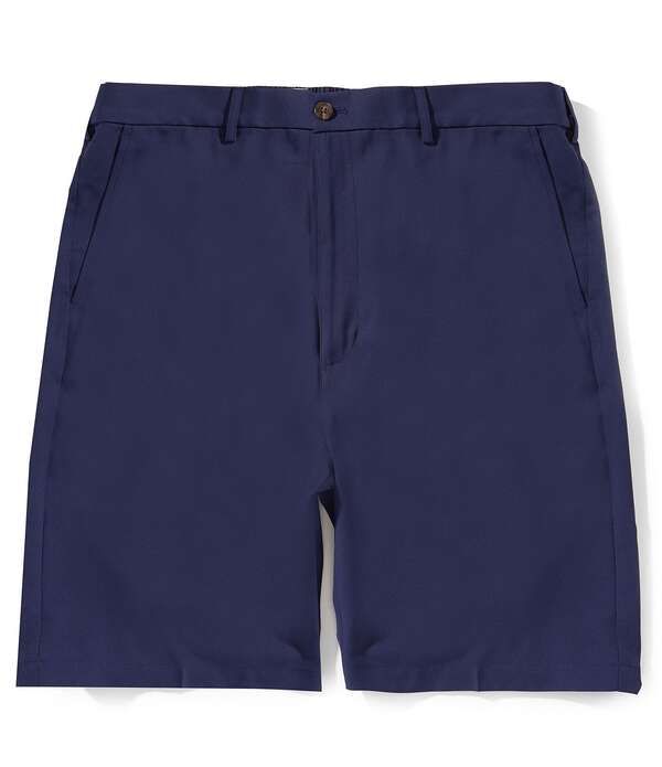 ラウンドトゥリーアンドヨーク メンズ ボトムス ハーフパンツ・ショーツ トール ショートパンツ Roundtree Yorke Big Tall Performance Flat Front Partial EWaist 7 Inseam Shorts Pea