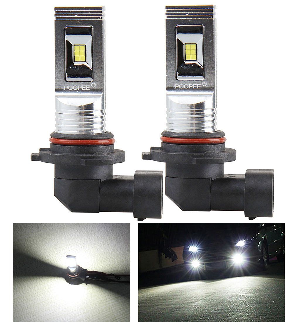 LEDフォグランプ HB4 6000k-ポーペ(POOPEE) 60W 1200LM 12V/24V兼用 無極性 CSPチップ搭載 両面発光 ホワイト 高輝度 2本セット