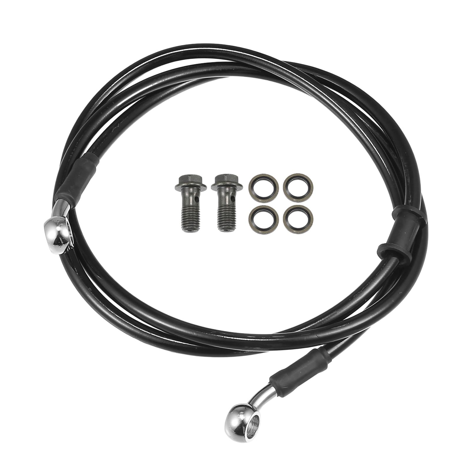 Motoforti Brake Hose Clutch Hose Oil Hose Motorcycle ATV Offroad Motorcycle, Universal, Durable, 1 Set, Angle 28° 140cm