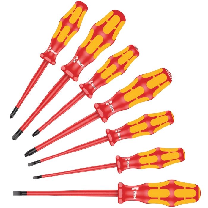 【新品・3営業日で発送】Wera Werkzeuge 135961 7本組 絶縁ドライバー(スリム型) 135961