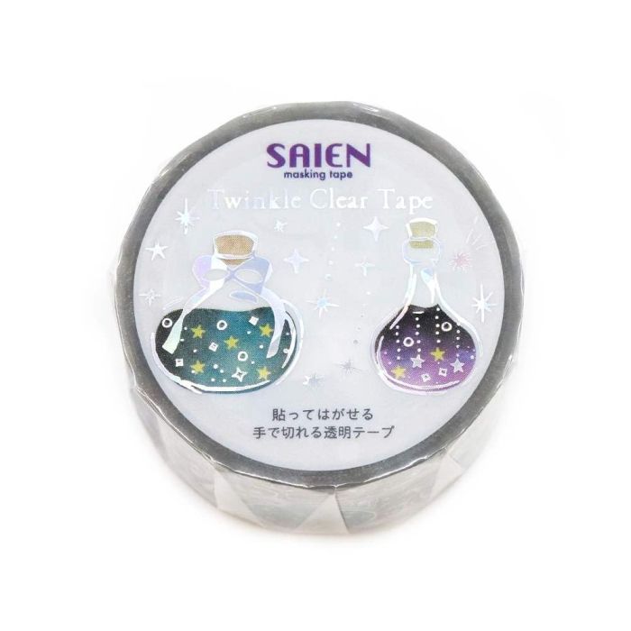 【新品・3営業日で発送】カミイソ産商 クリアテープ Nostalgic time(ノスタルジックタイム) 星空ボトル 20mm×3m巻 ホログラム箔 (HR1023)【入数:20】