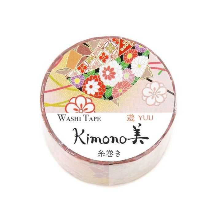 【新品・3営業日で発送】カミイソ産商 【2025年新作】Kimono美 マスキングテープ 糸巻き(いとまき) 25mm×5m巻【和柄】 (GR2076)【入数:20】