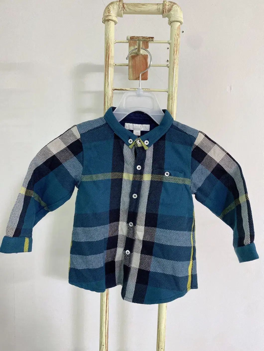 モンヴィンテージ(18M)バーバリーキッズチェック冬シャツ