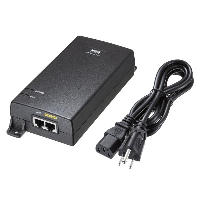 【新品・3営業日で発送】SANWASUPPLY サンワサプライ PoEインジェクター(電源内蔵・IEEE802.3bt(75W)対応) LAN-GIHINJ6