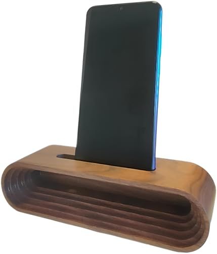 スマホスタンド スピーカー アメリカ産 ブラックウォールナット 天然木 電源不要 木製 スマホ スピーカー 置くだけ (WS1706D ブラウン ブラックウォールナット（アメリカ）)as 2b1e2240