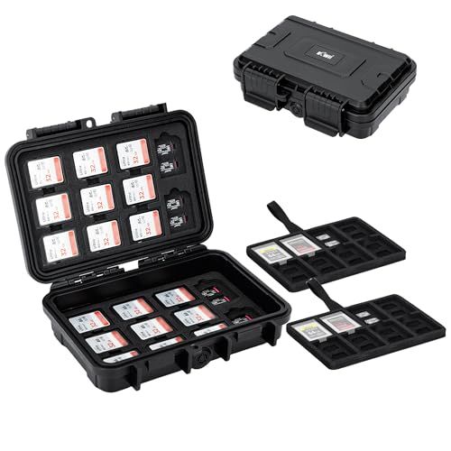 KIWIFOTOS 114スロット メモリーカードケース 大容量 22枚 SD SDHC SDXC カード + 76枚 Micro SD TF MSDカード + 16枚 CFexpress Type B/XQDカード 収納ケース SDカードケ 99d84cd6
